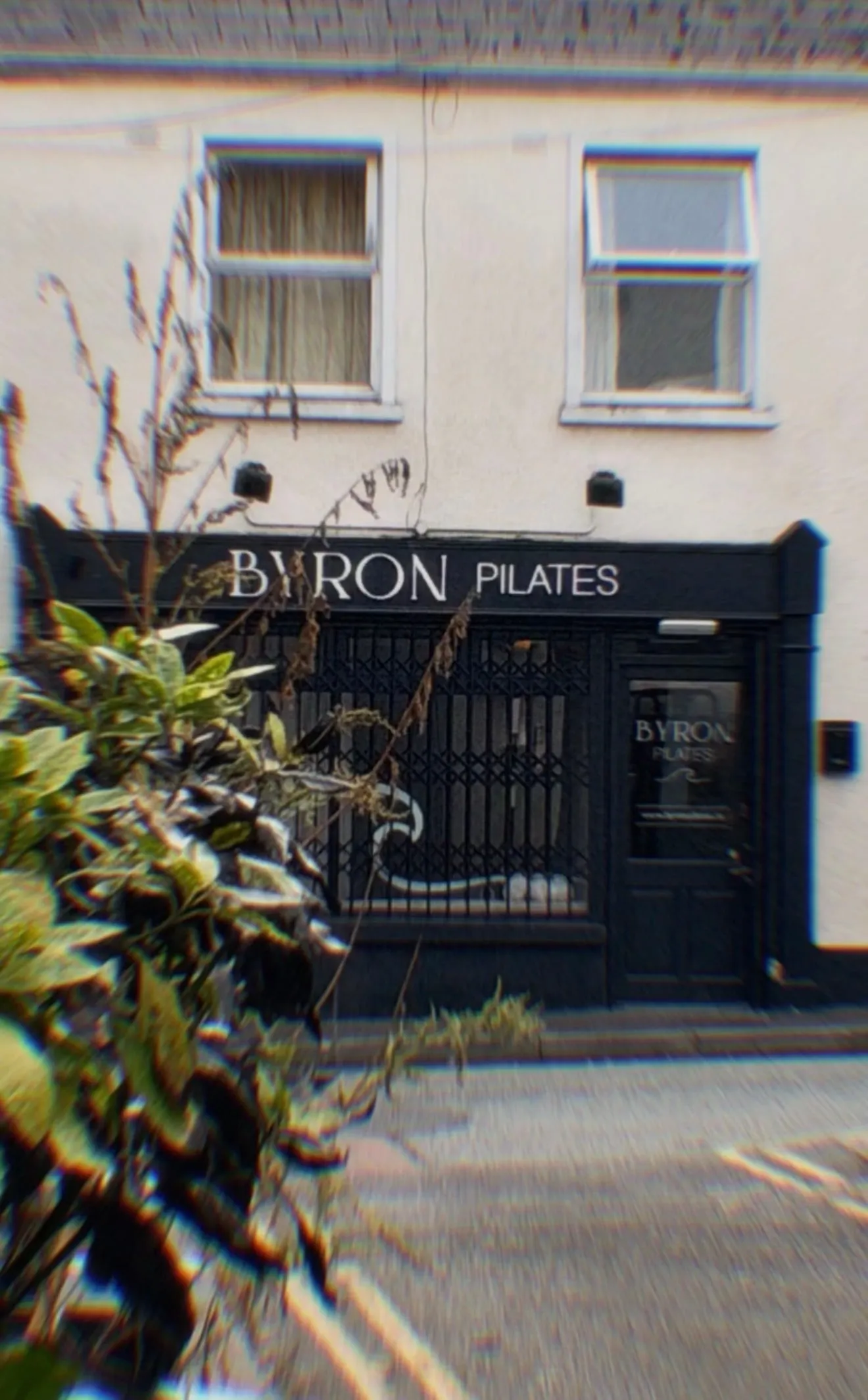The black BYRON Pilates shopfront on Eyre Street, Newbridge
